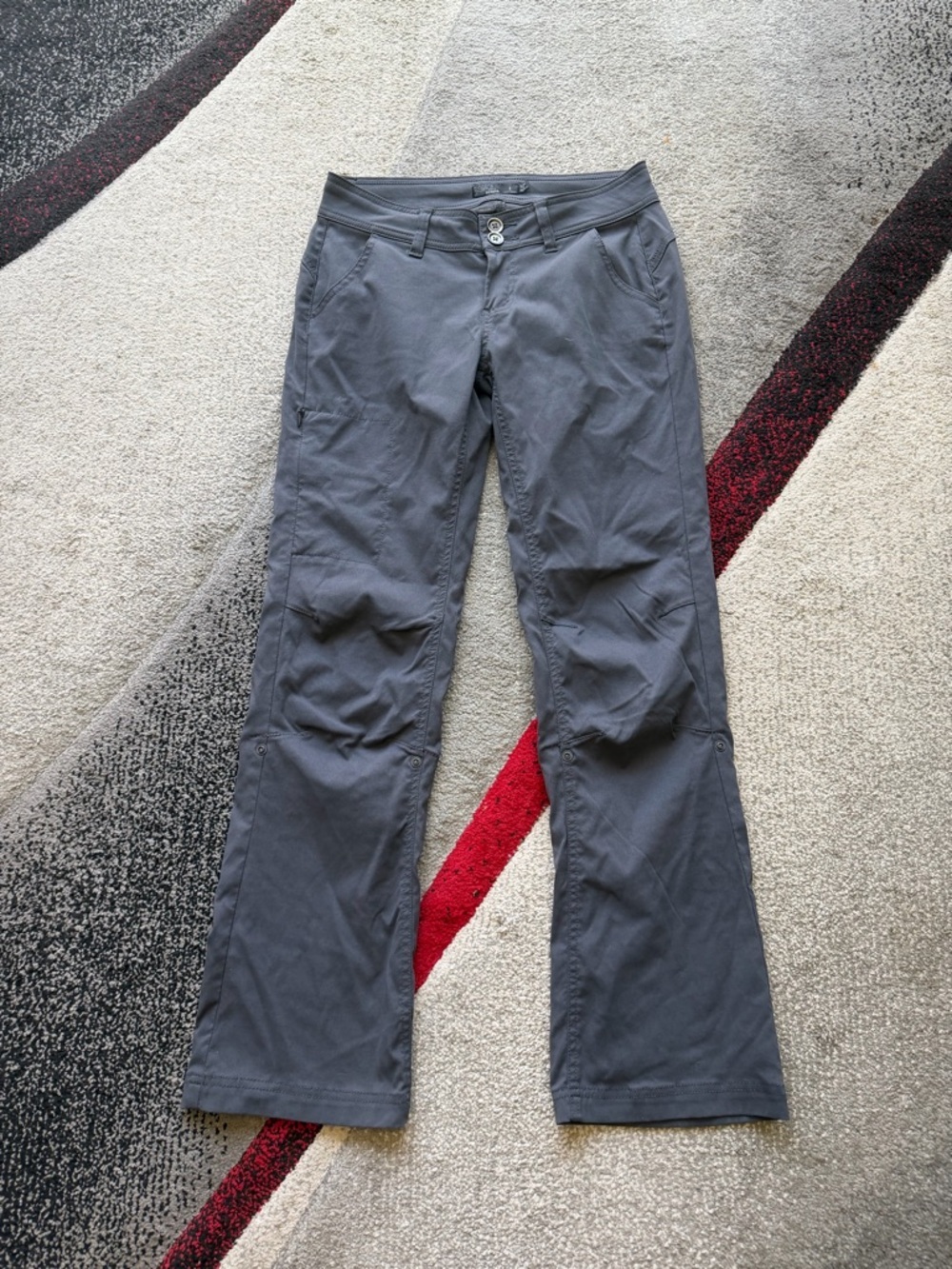 Prana Gray Athletic Adjustable Short Inseam Track Pants